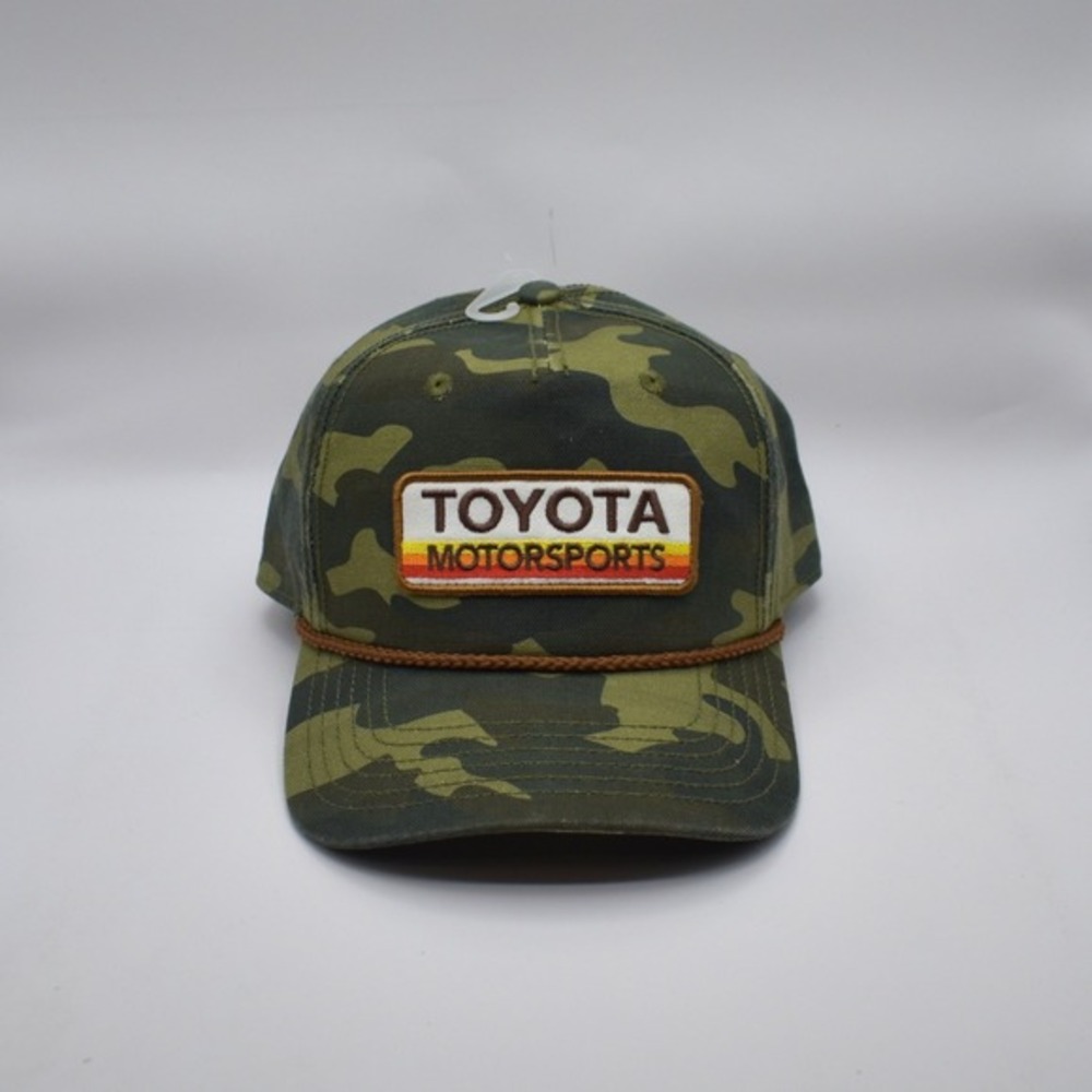 Toyota Motorsports Vintage Patch Camo Rope Adjustable Snapback Hat Cap Brand New